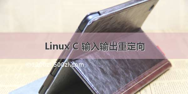 Linux C 输入输出重定向