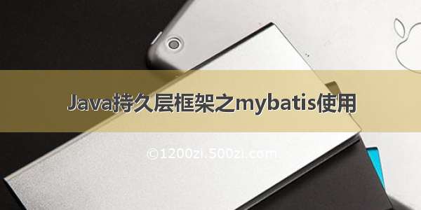 Java持久层框架之mybatis使用