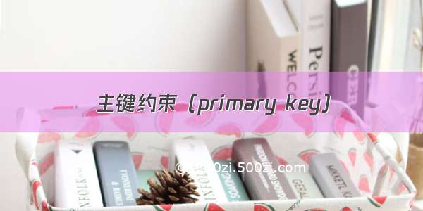 主键约束（primary key）