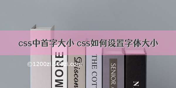 css中首字大小 css如何设置字体大小