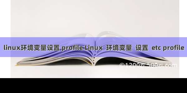 linux环境变量设置 profile Linux  环境变量  设置  etc profile