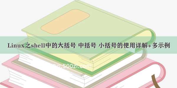 Linux之shell中的大括号 中括号 小括号的使用详解+多示例