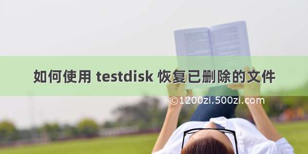 如何使用 testdisk 恢复已删除的文件