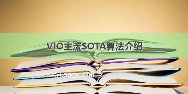 VIO主流SOTA算法介绍