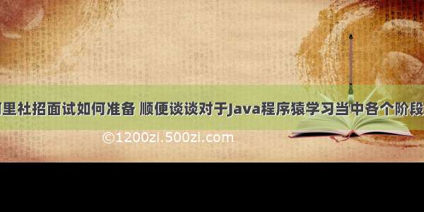 回答阿里社招面试如何准备 顺便谈谈对于Java程序猿学习当中各个阶段的建议