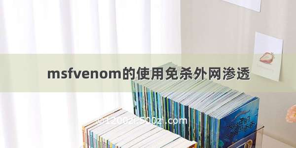 msfvenom的使用免杀外网渗透