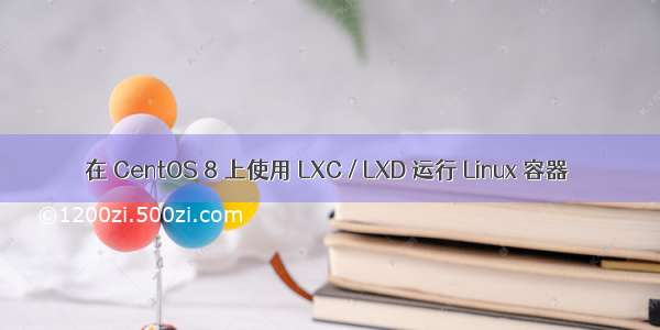 在 CentOS 8 上使用 LXC / LXD 运行 Linux 容器