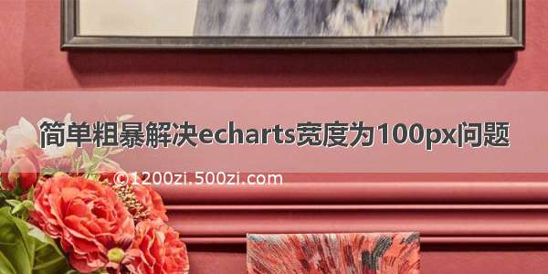 简单粗暴解决echarts宽度为100px问题