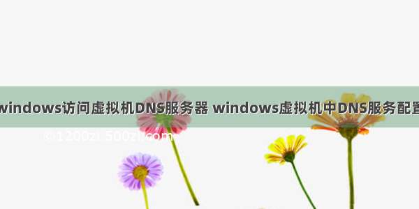 windows访问虚拟机DNS服务器 windows虚拟机中DNS服务配置