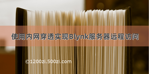 使用内网穿透实现Blynk服务器远程访问