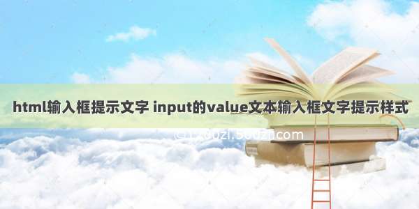 html输入框提示文字 input的value文本输入框文字提示样式