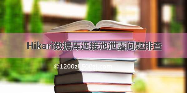 Hikari数据库连接池泄露问题排查