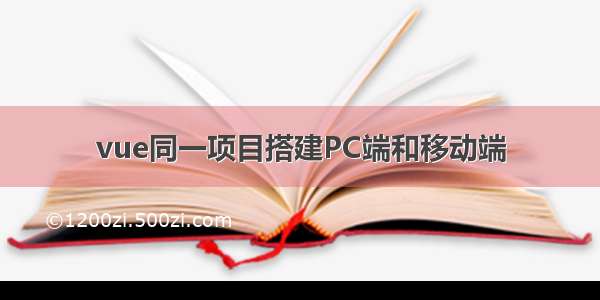 vue同一项目搭建PC端和移动端