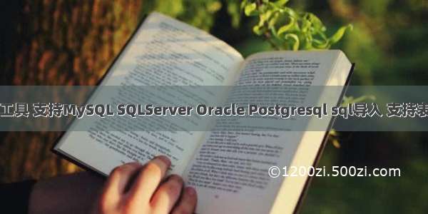 ER模型设计工具 支持MySQL SQLServer Oracle Postgresql sql导入 支持表 视图等编辑