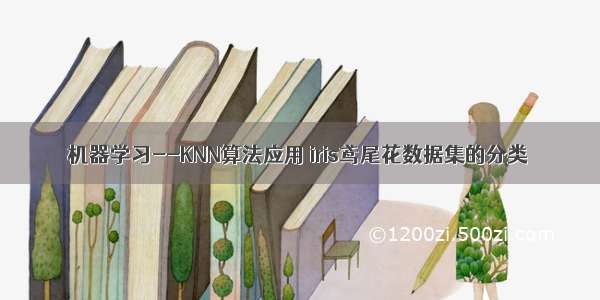 机器学习--KNN算法应用 iris鸢尾花数据集的分类