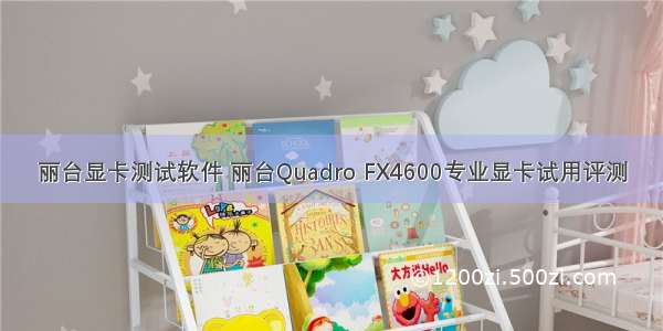 丽台显卡测试软件 丽台Quadro FX4600专业显卡试用评测