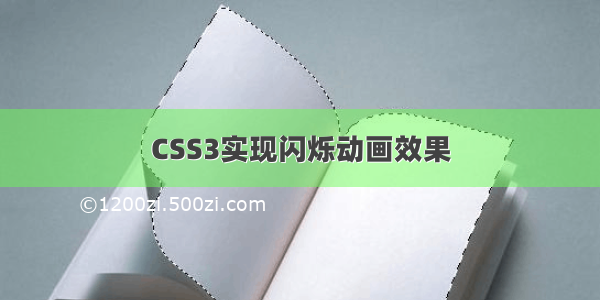 CSS3实现闪烁动画效果