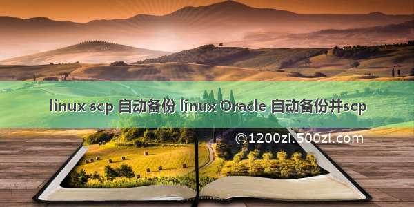 linux scp 自动备份 linux Oracle 自动备份并scp