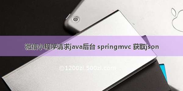 微信小程序请求java后台 springmvc 获取json