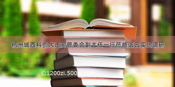 杭州城西科创大走廊管委会副主任一行莅临谐云实地调研