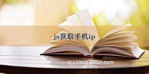 js获取手机ip