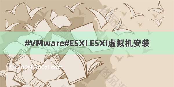 #VMware#ESXI ESXI虚拟机安装