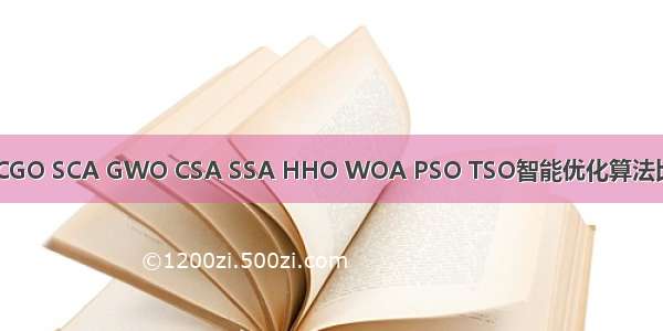 【9种优化算法比较】CGO SCA GWO CSA SSA HHO WOA PSO TSO智能优化算法比较（Matlab代码实现）