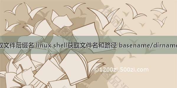 linux获取文件后缀名 linux shell获取文件名和路径 basename/dirname/${}运用