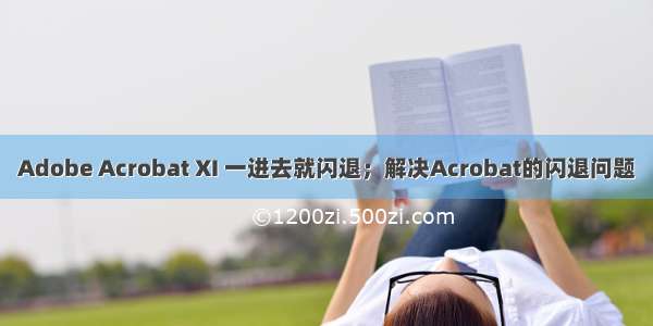 Adobe Acrobat XI 一进去就闪退；解决Acrobat的闪退问题