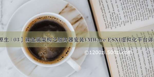 【云原生 | 03】裸金属架构之服务器安装VMWare ESXI虚拟化平台详细流程