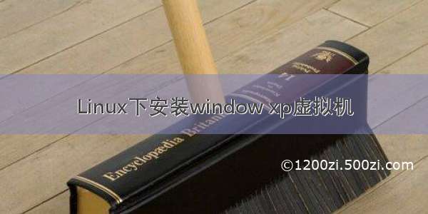 Linux下安装window xp虚拟机