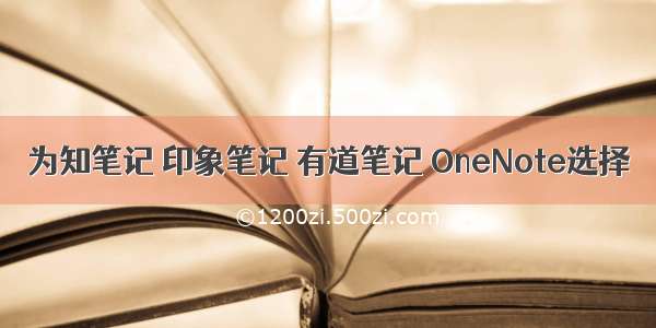 为知笔记 印象笔记 有道笔记 OneNote选择