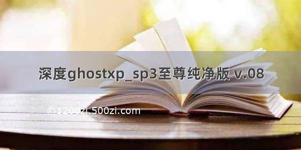 深度ghostxp_sp3至尊纯净版 v.08