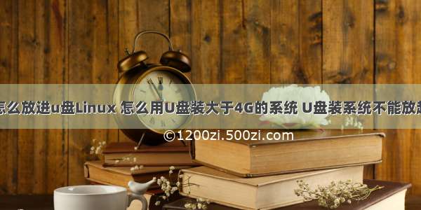 超过4g文件怎么放进u盘Linux 怎么用U盘装大于4G的系统 U盘装系统不能放超过4G镜像的