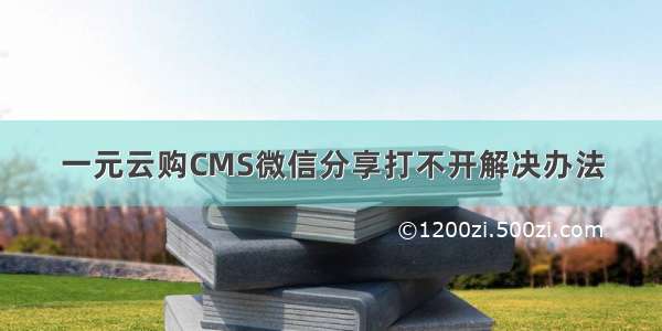 一元云购CMS微信分享打不开解决办法