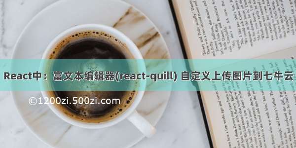 React中：富文本编辑器(react-quill) 自定义上传图片到七牛云