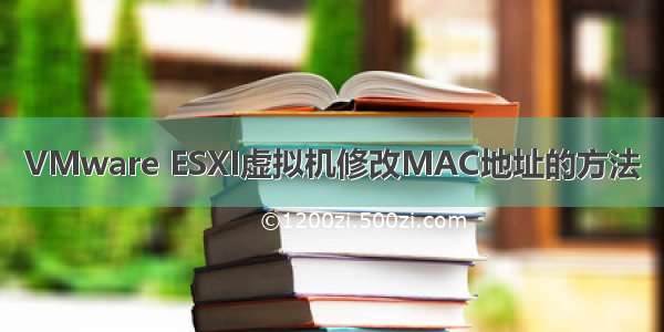 VMware ESXI虚拟机修改MAC地址的方法