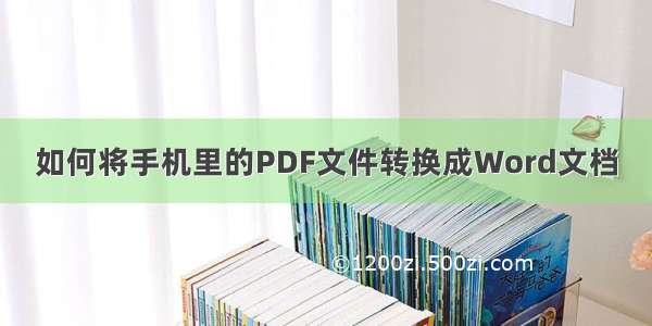 如何将手机里的PDF文件转换成Word文档