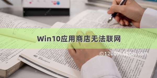 Win10应用商店无法联网