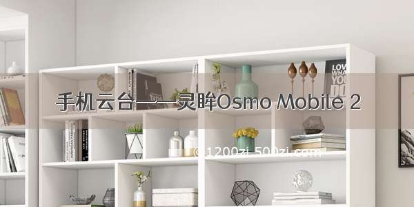 手机云台——灵眸Osmo Mobile 2