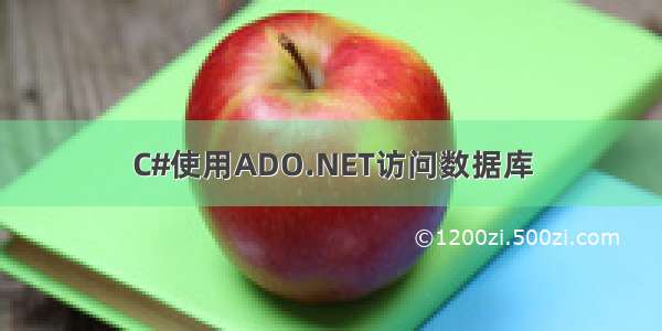 C#使用ADO.NET访问数据库