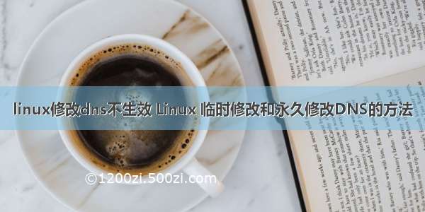 linux修改dns不生效 Linux 临时修改和永久修改DNS的方法