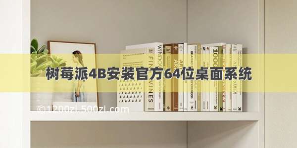 树莓派4B安装官方64位桌面系统