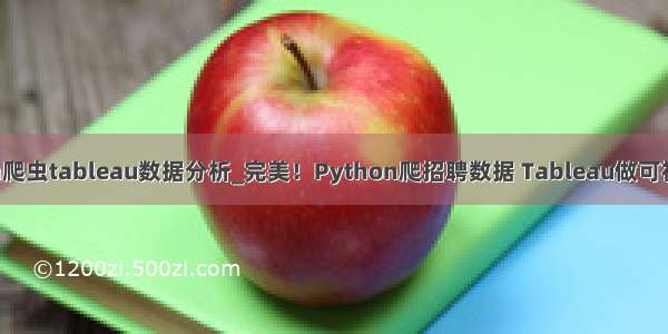 python爬虫tableau数据分析_完美！Python爬招聘数据 Tableau做可视化分析