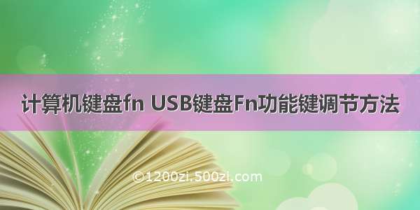 计算机键盘fn USB键盘Fn功能键调节方法