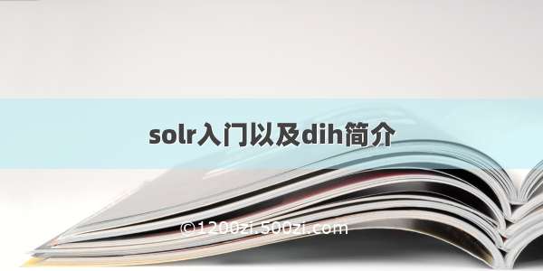 solr入门以及dih简介