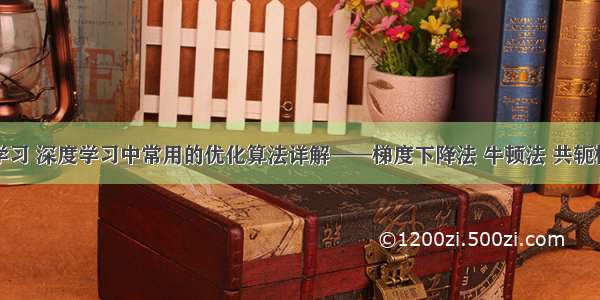 机器学习 深度学习中常用的优化算法详解——梯度下降法 牛顿法 共轭梯度法