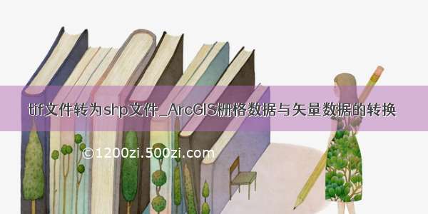 tif文件转为shp文件_ArcGIS栅格数据与矢量数据的转换