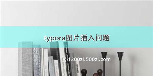 typora图片插入问题