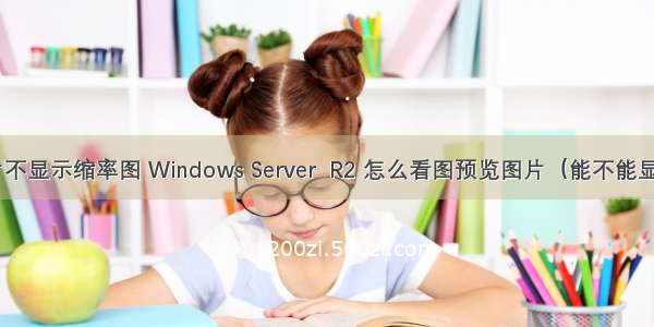 服务器尚图片不显示缩率图 Windows Server  R2 怎么看图预览图片（能不能显示缩略图）...